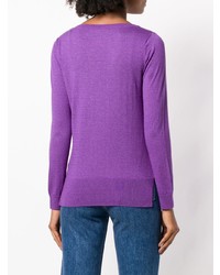 lila Pullover mit einem Rundhalsausschnitt von Snobby Sheep