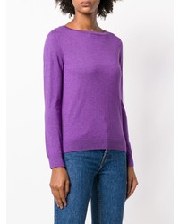 lila Pullover mit einem Rundhalsausschnitt von Snobby Sheep