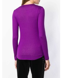 lila Pullover mit einem Rundhalsausschnitt von Pierantoniogaspari