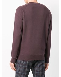 lila Pullover mit einem Rundhalsausschnitt von MAISON KITSUNÉ