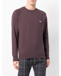 lila Pullover mit einem Rundhalsausschnitt von MAISON KITSUNÉ