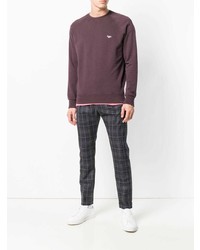 lila Pullover mit einem Rundhalsausschnitt von MAISON KITSUNÉ