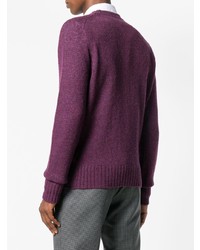 lila Pullover mit einem Rundhalsausschnitt von Prada