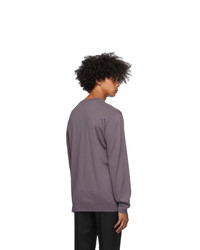 lila Pullover mit einem V-Ausschnitt von Dries Van Noten