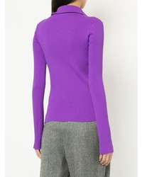 lila Pullover mit einem V-Ausschnitt von Tibi