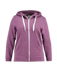 lila Pullover mit einer Kapuze von Evans