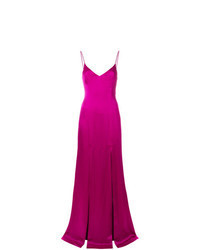 lila Satin Ballkleid