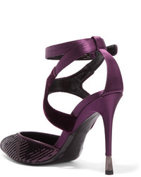 lila Satin Pumps von Tom Ford