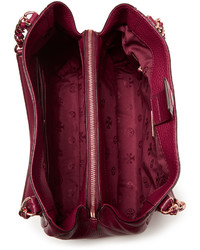 lila Shopper Tasche aus Leder von Tory Burch