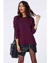 lila Strickpullover