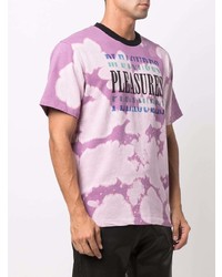 lila Mit Batikmuster T-Shirt mit einem Rundhalsausschnitt von Pleasures