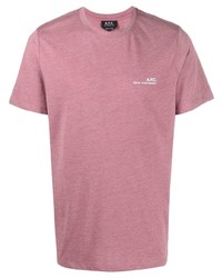 lila T-Shirt mit einem Rundhalsausschnitt von A.P.C.