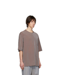 lila T-Shirt mit einem Rundhalsausschnitt von Lemaire