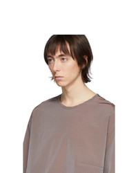 lila T-Shirt mit einem Rundhalsausschnitt von Lemaire