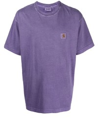 lila T-Shirt mit einem Rundhalsausschnitt von Carhartt WIP