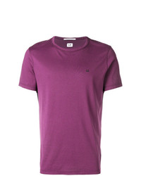 lila T-Shirt mit einem Rundhalsausschnitt von CP Company