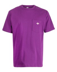 lila T-Shirt mit einem Rundhalsausschnitt von Danton