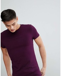 lila T-Shirt mit einem Rundhalsausschnitt von Asos