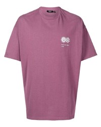 lila T-Shirt mit einem Rundhalsausschnitt von FIVE CM