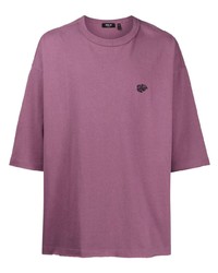 lila T-Shirt mit einem Rundhalsausschnitt von FIVE CM