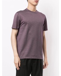 lila T-Shirt mit einem Rundhalsausschnitt von Emporio Armani