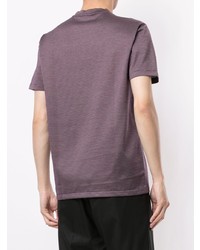 lila T-Shirt mit einem Rundhalsausschnitt von Emporio Armani