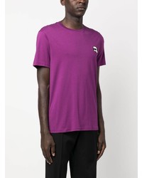 lila T-Shirt mit einem Rundhalsausschnitt von Karl Lagerfeld