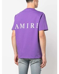 lila T-Shirt mit einem Rundhalsausschnitt von Amiri