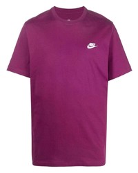 lila T-Shirt mit einem Rundhalsausschnitt von Nike