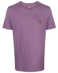 lila T-Shirt mit einem Rundhalsausschnitt von Parajumpers
