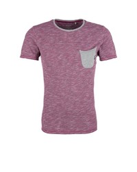 lila T-Shirt mit einem Rundhalsausschnitt von S.OLIVER RED LABEL