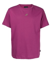 lila T-Shirt mit einem Rundhalsausschnitt von SPORT b. by agnès b.