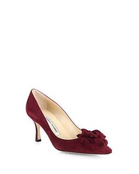 lila verzierte Pumps