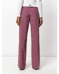 lila weite Hose mit geometrischem Muster von Etro