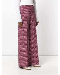 lila weite Hose mit geometrischem Muster von Etro