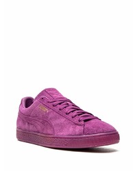 lila Wildleder niedrige Sneakers von Puma