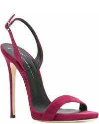 lila Wildleder Sandaletten von Giuseppe Zanotti Design