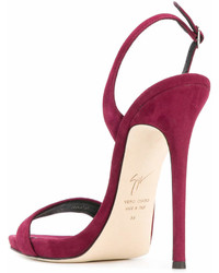 lila Wildleder Sandaletten von Giuseppe Zanotti Design