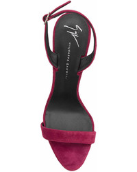 lila Wildleder Sandaletten von Giuseppe Zanotti Design