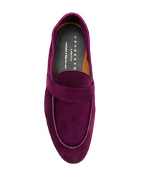 lila Wildleder Slipper von Henderson Baracco