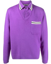 lila Wollpolo pullover