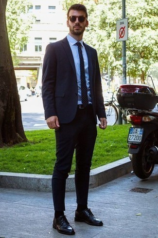 schwarze und weiße gepunktete Krawatte von Valentino Garavani