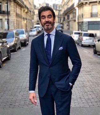 dunkelblaue Krawatte von Gucci