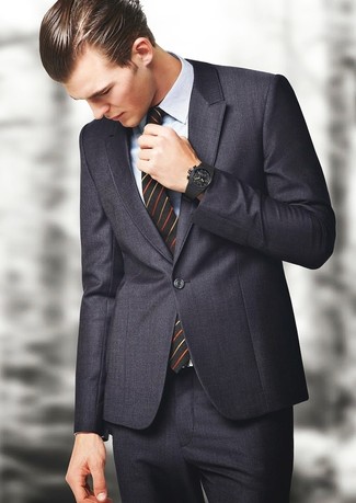 schwarze vertikal gestreifte Krawatte von Dolce & Gabbana