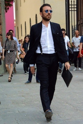 schwarzer Anzug von Karl Lagerfeld