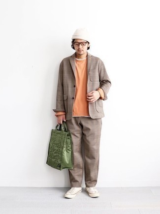 olivgrüne Shopper Tasche aus Segeltuch von Zanellato