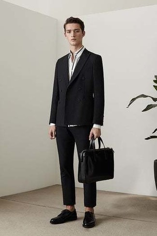 schwarze Shopper Tasche aus Leder von Maison Margiela