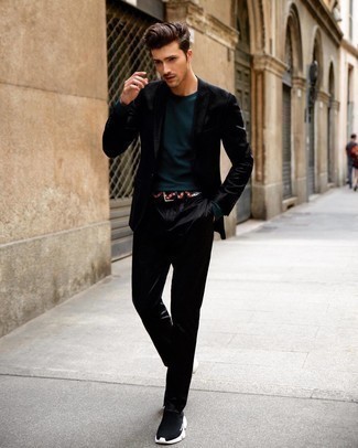 schwarzer bedruckter Ledergürtel von Dolce & Gabbana