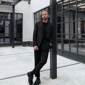 schwarzer Anzug von Gianni Ferrucci