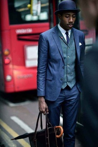 dunkelblaue Krawatte von Gucci